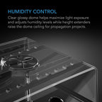 Humidity Dome XL, Propagation Kit, 6x12 Cell Tray with Height Extension - Quick Bloom Lights