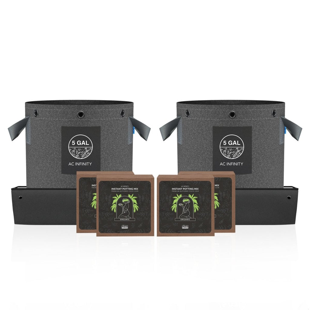 Instant Potting Mix Kit, 2 - Plant Starter Set - Quick Bloom Lights