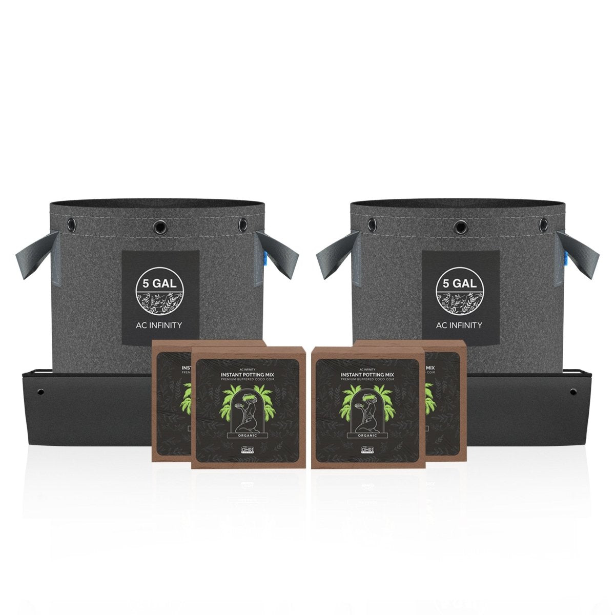 Instant Potting Mix Kit, 2 - Plant Starter Set - Quick Bloom Lights