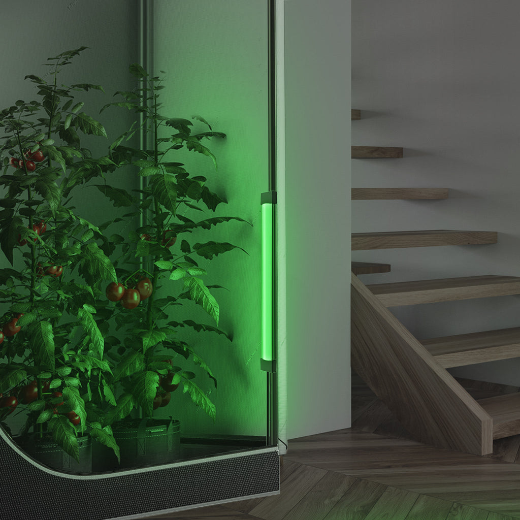 Ionbeam Green, LED Work Light, with Dimming Timer Controller, 16 Inch - Quick Bloom Lights