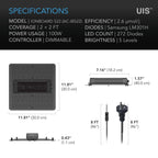Ionboard S22, Full Spectrum LED Grow Light, 60 x 60 cm coverage - Quick Bloom Lights