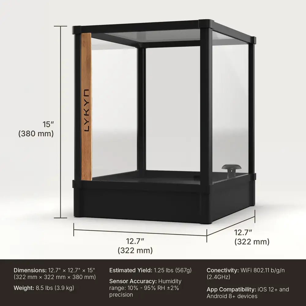 Lykyn Smart Mushroom Grow Box — Single Layer - PRE ORDER ONLY - Quick Bloom Lights