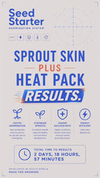 Seeds sprouting in under 3 days using Sprout Skin and heat pack by seed starter