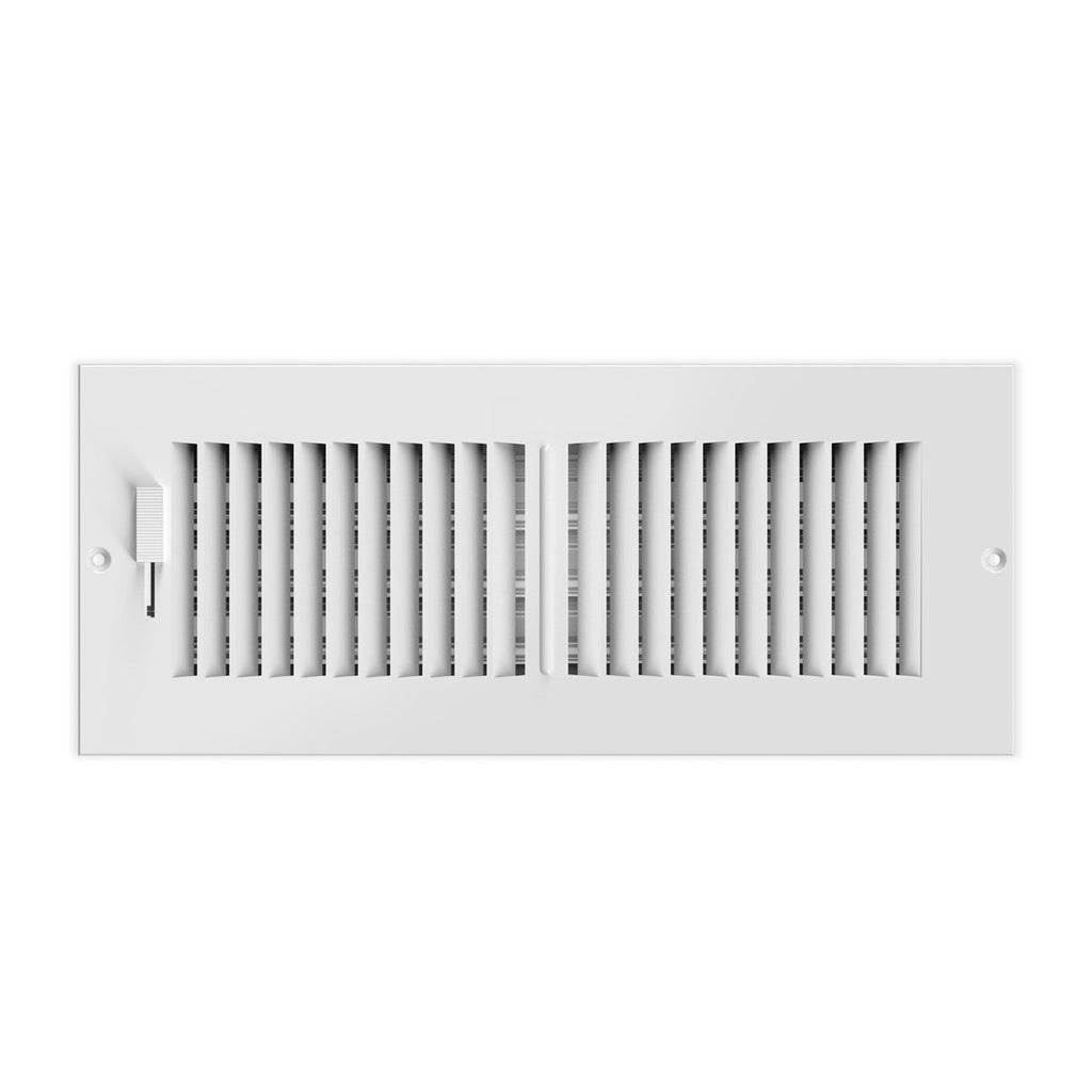 Register Ventilation Grille 4 x 12 inches White - Quick Bloom Lights