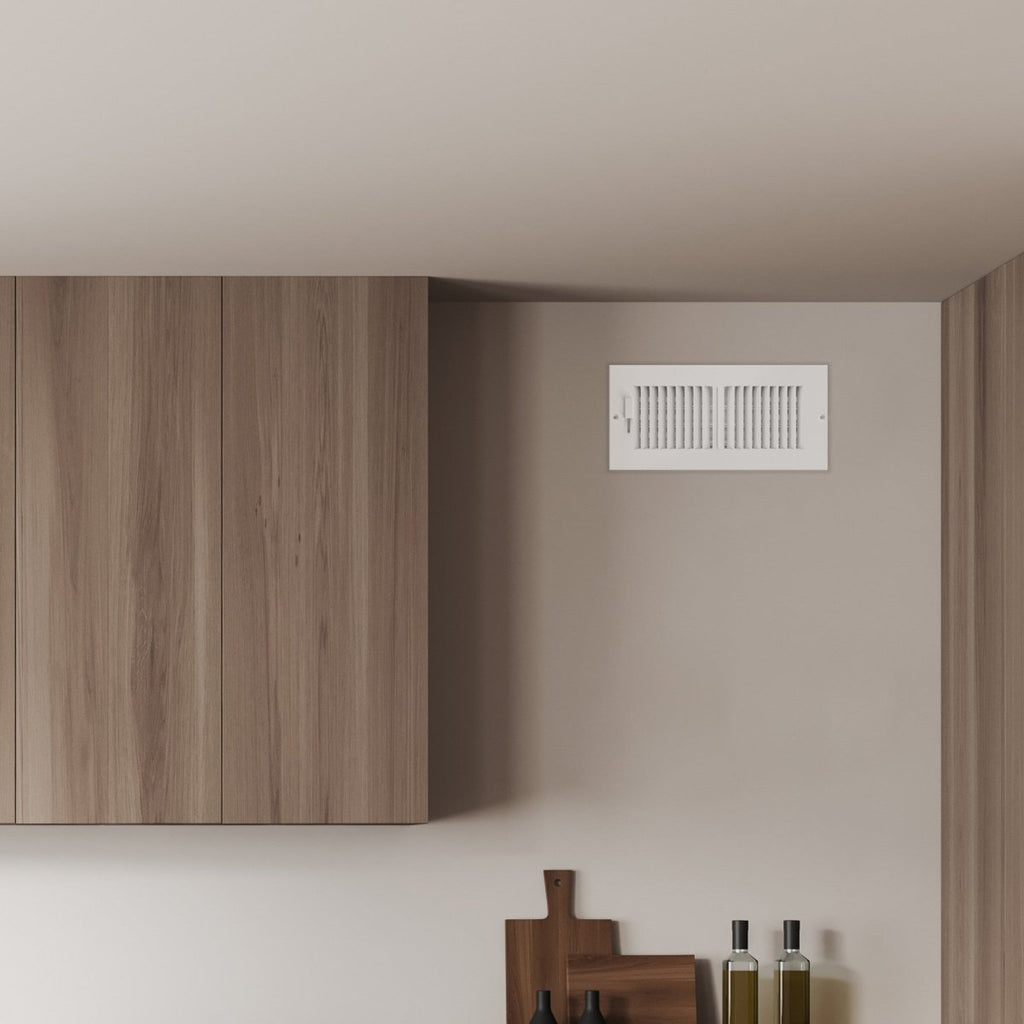 Register Ventilation Grille 6 x 12 inches White - Quick Bloom Lights