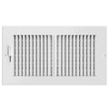 Register Ventilation Grille 6 x 12 inches White - Quick Bloom Lights