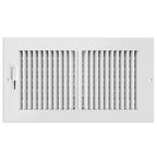 Register Ventilation Grille 6 x 12 inches White - Quick Bloom Lights