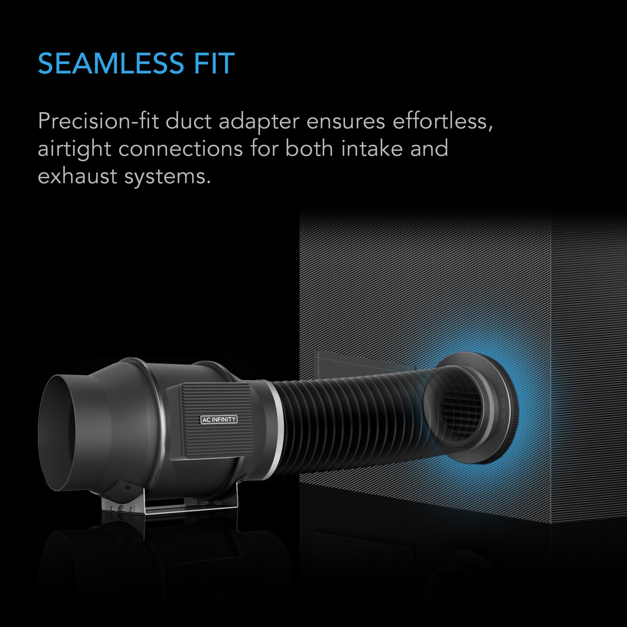 seamless fit with ac infinity gear for easy and safe installation of duct vents on tents