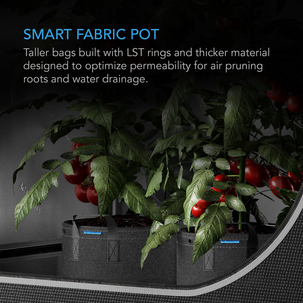 Smart Fabric pot with taller bags and lst rings