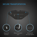 Smell Proof Belt Bag, Black, With 900D Nylon Fabric and Carbon Filter Lining - Quick Bloom Lights