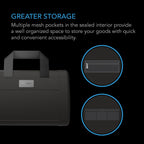 Smell Proof HandBag, Black, With 900D Nylon Fabric and Carbon Filter Lining - Quick Bloom Lights