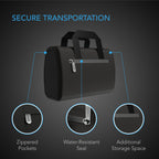 Smell Proof HandBag, Black, With 900D Nylon Fabric and Carbon Filter Lining - Quick Bloom Lights