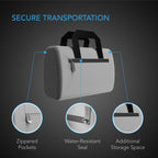 Smell Proof HandBag, Gray, With 900D Nylon Fabric and Carbon Filter Lining - Quick Bloom Lights