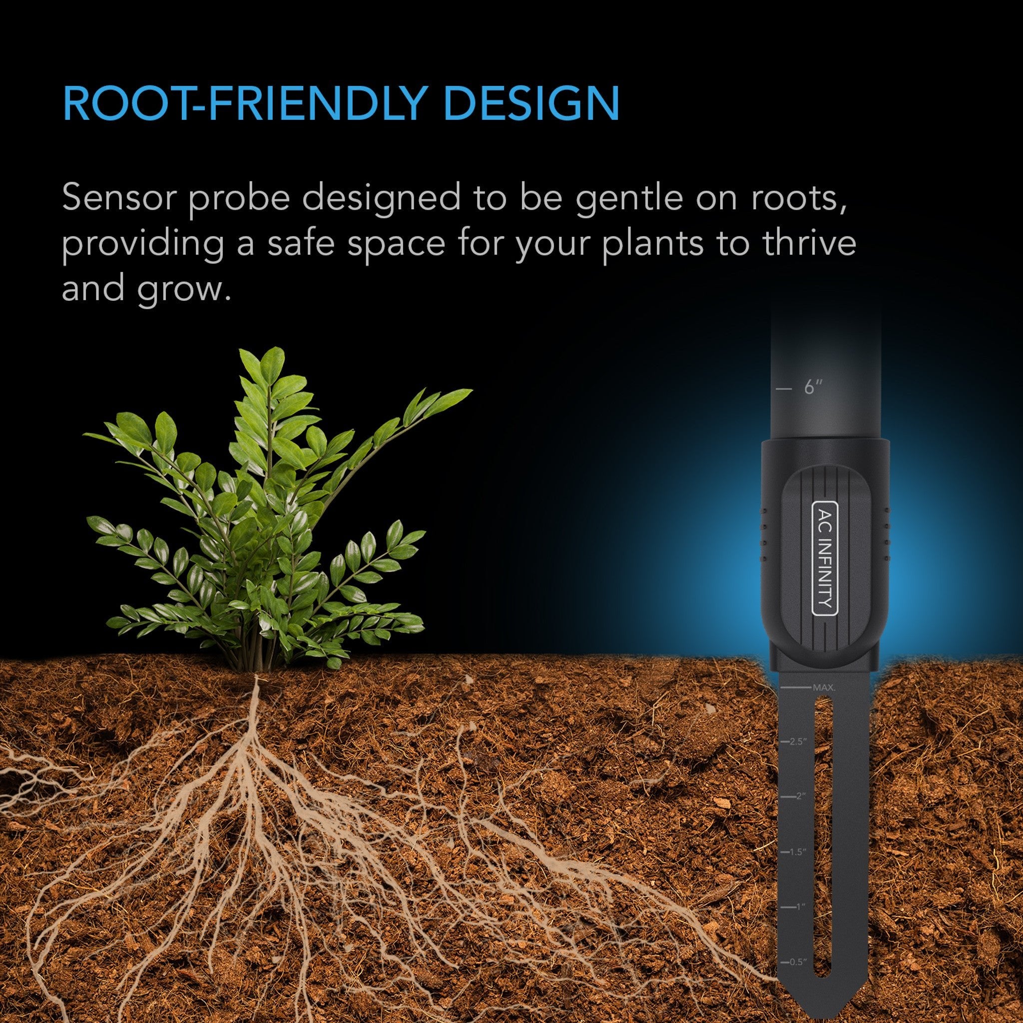 Soil Sensor Probe, Exclusively for Controller AI+ - Quick Bloom Lights