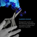 Stainless Steel Curved Pruning Shear, Ergonomic Lightweight, 6.6” Curved Blades - Quick Bloom Lights