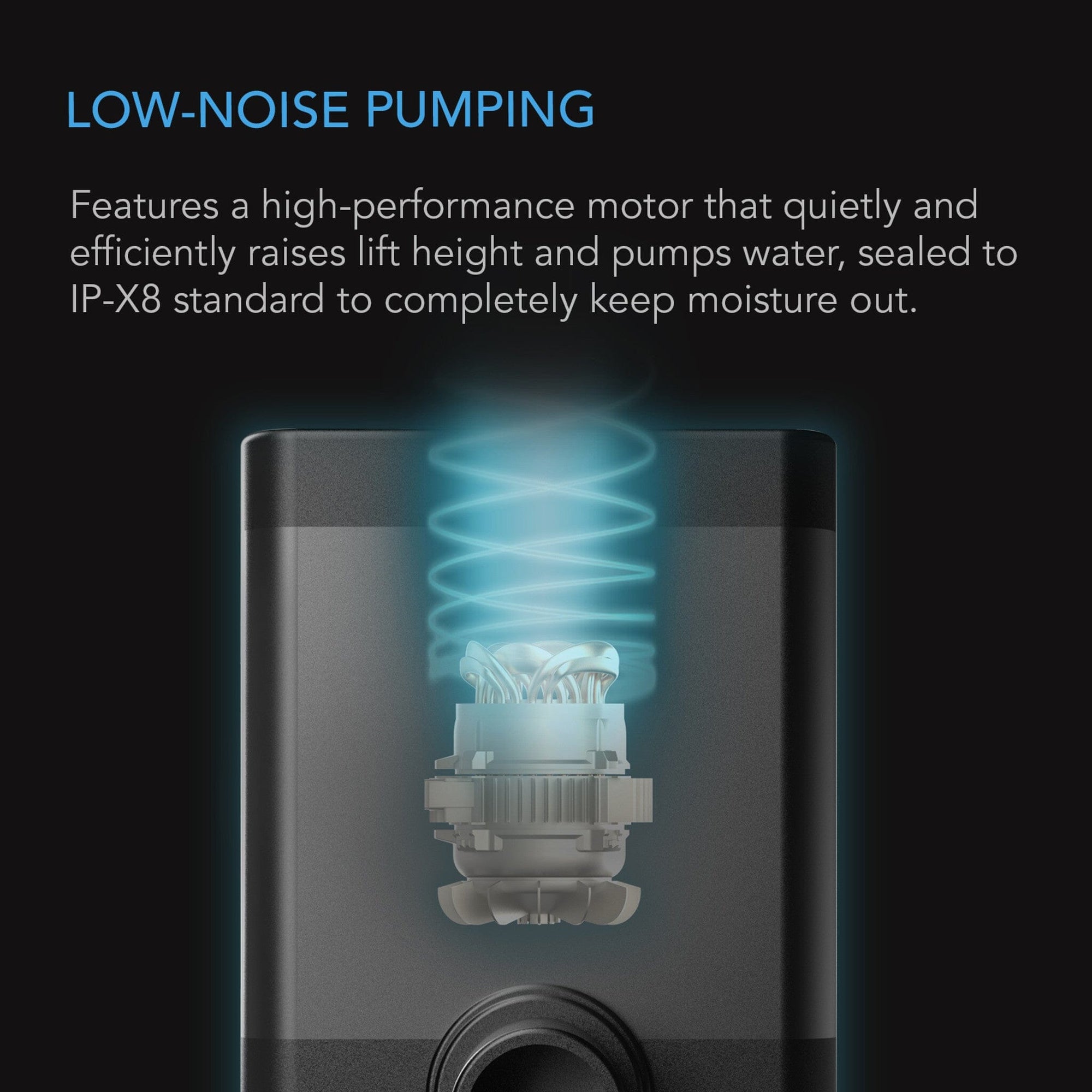 Submersible Water Pump, 5 - Feet Lift Height, 211 GPH (800 L/H) - Quick Bloom Lights
