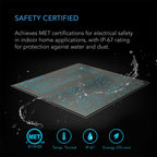 Suncore H3, Seedling Heat Mat with heat Controller, IP - 67 Waterproof 25.4 x 52.70 CM - Quick Bloom Lights