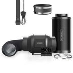 T6 Air Filtration Kit Pro 6 Inch - 150 MM, Inline Fan with Controller 69PRO, Carbon Filter and Ducting Combo - Quick Bloom Lights