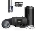 T8 Air Filtration Kit Pro 8 Inch - 200 MM, Inline Fan with Controller 69PRO, Carbon Filter and Ducting Combo - Quick Bloom Lights