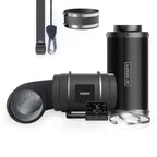 T8 Air Filtration Kit Pro 8 Inch - 200 MM, Inline Fan with Controller 69PRO, Carbon Filter and Ducting Combo - Quick Bloom Lights