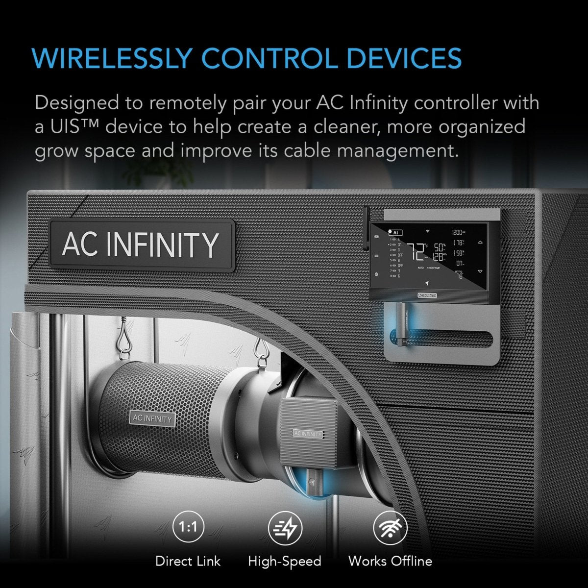 UIS 1 - to - 1 Transmitter & Receiver, Wirelessly Connects UIS Devices and Controllers, 2 - Pack - Quick Bloom Lights