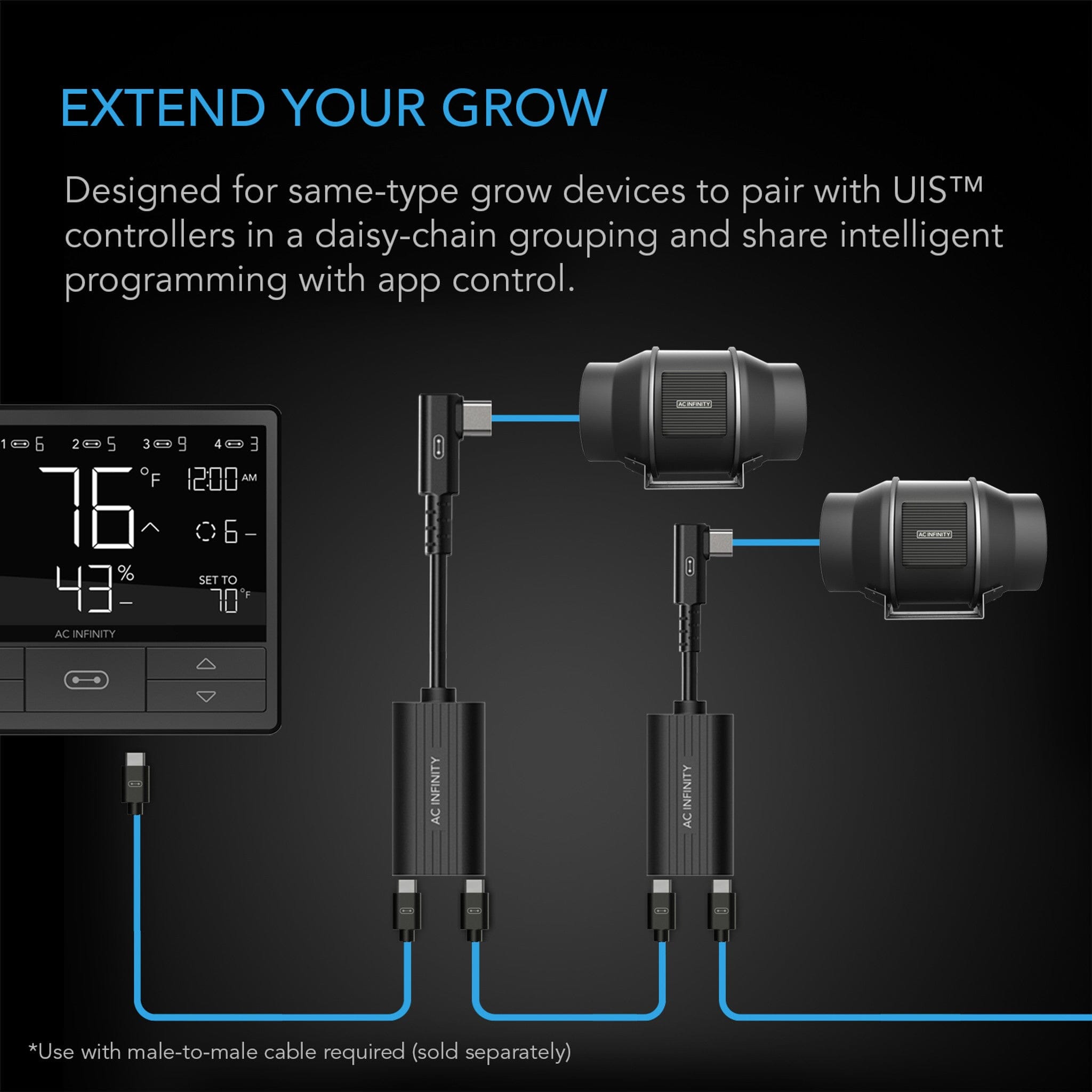 UIS 2 - IN - 1 Splitter, Daisy - Chain Adapter Dongle - Quick Bloom Lights