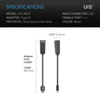 UIS Lighting Adapter Type - D, for LED GROW LIGHTS with Dimmer Control Wire Drivers - Quick Bloom Lights
