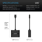 UIS Splitter Hub 4 - Port, Adapter Dongle for Shared Programming - Quick Bloom Lights