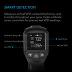 VPD Thermometer, Handheld Environmental Monitor, Captures Leaf VPD and Temperature - Quick Bloom Lights