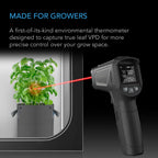 VPD Thermometer, Handheld Environmental Monitor, Captures Leaf VPD and Temperature - Quick Bloom Lights