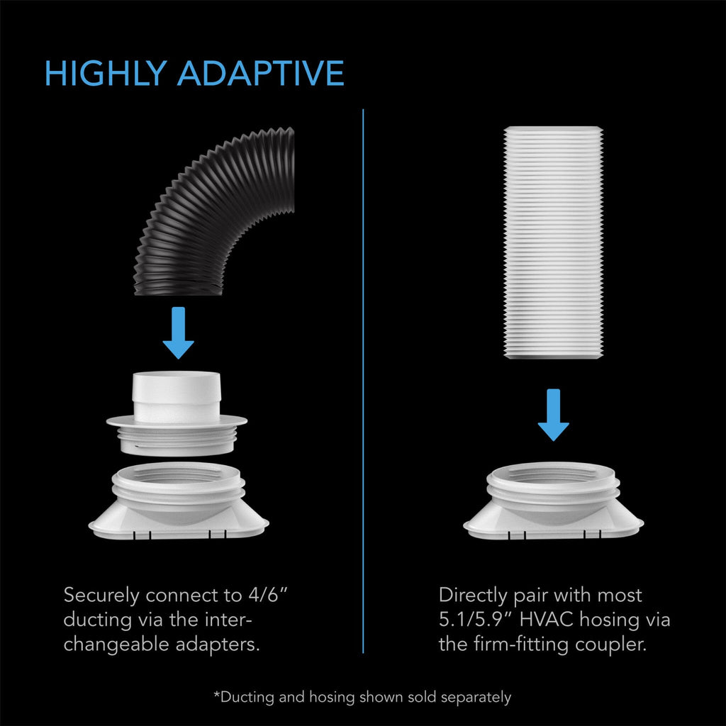 Window Duct Kit, Adjustable Vent Port For Inline Fans - Quick Bloom Lights