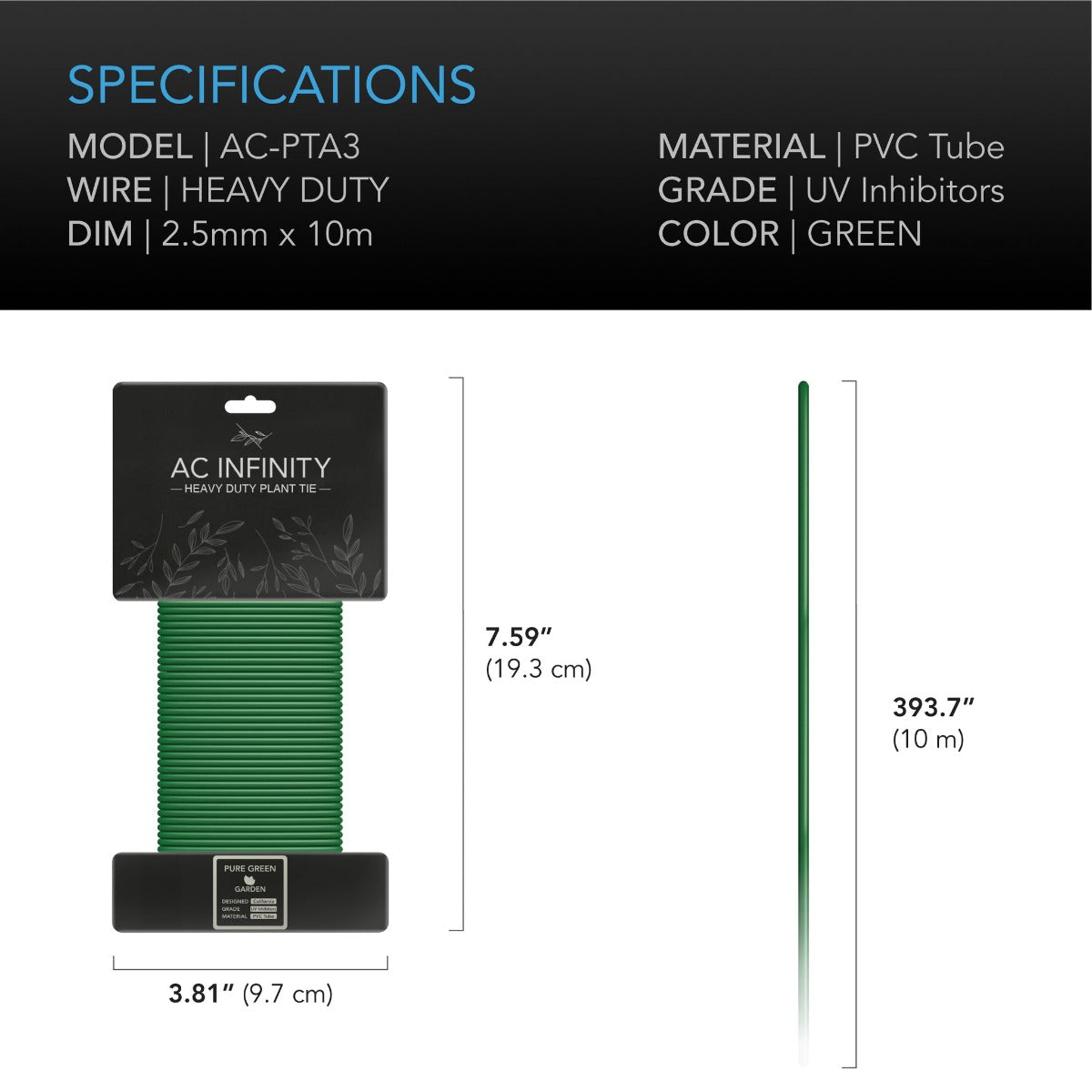 Heavy Duty Plant tie Specifications