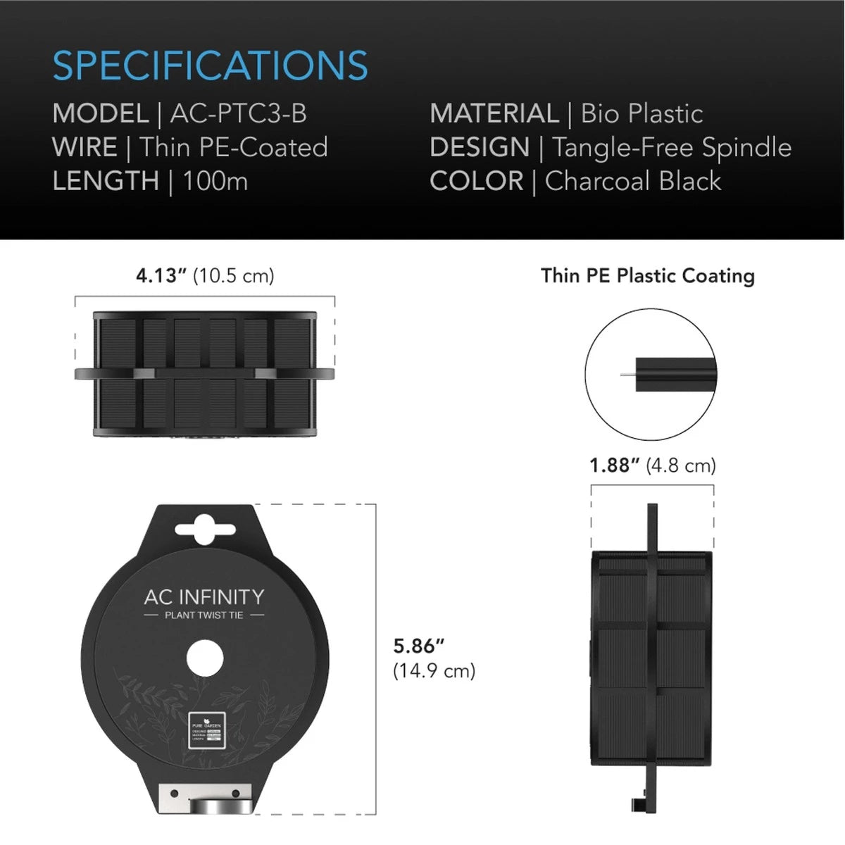 AC Infinity Twist ties specifications