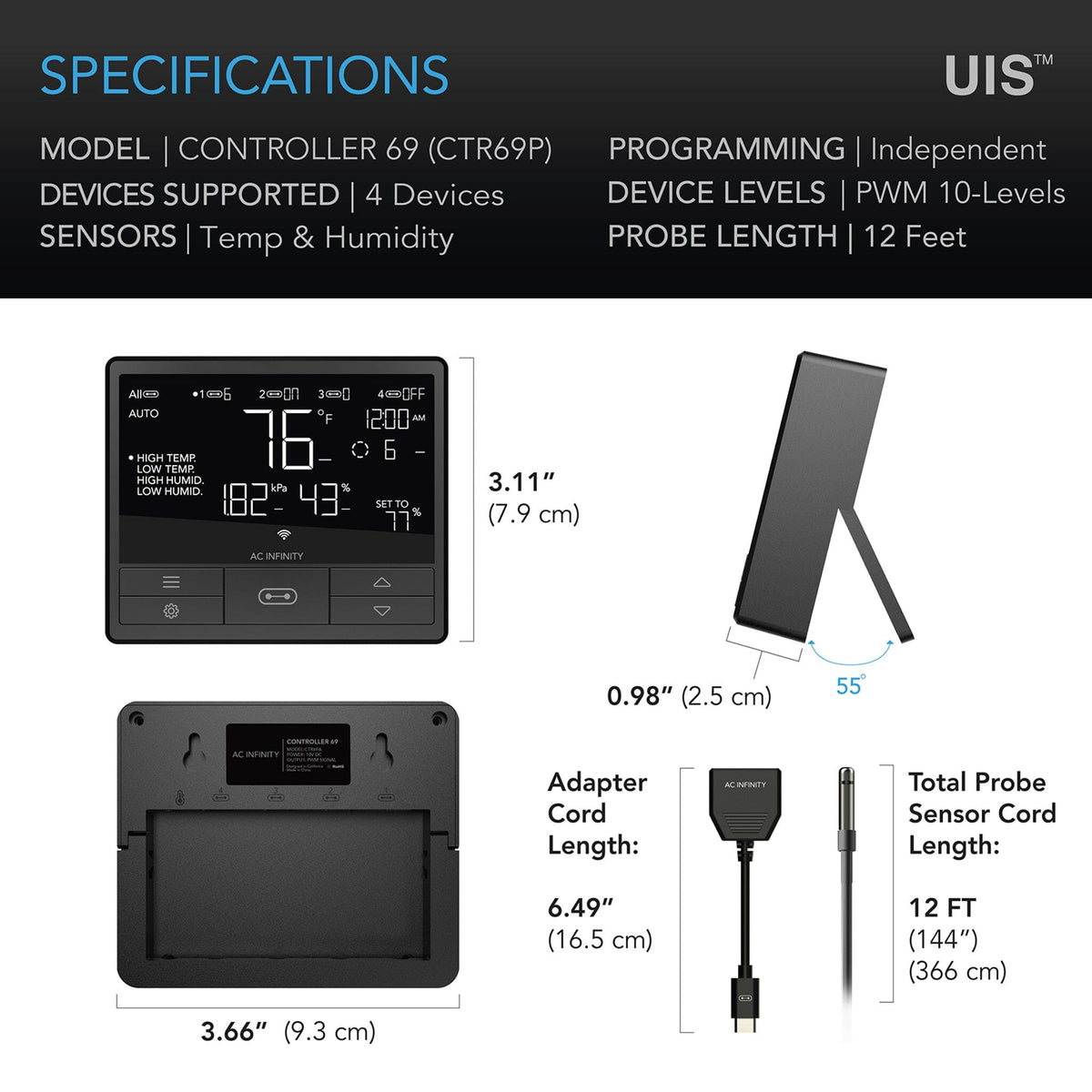 Controller 69P Specifications