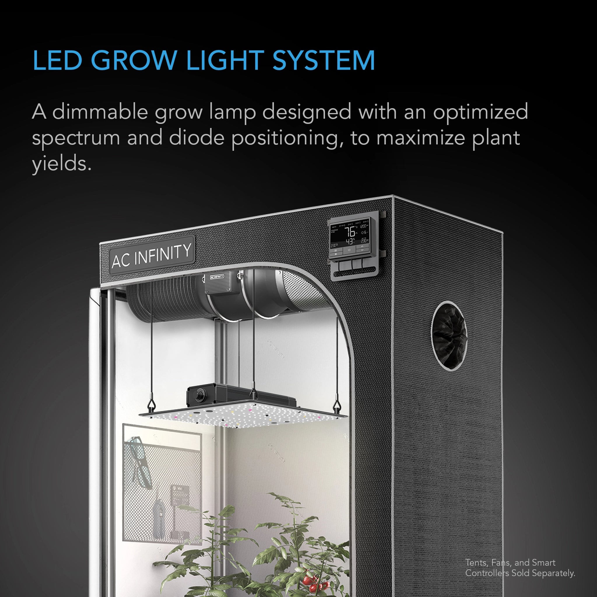 Ionboard S24 Full Spectrum LED Grow Light 60 x 122 Cm Coverage