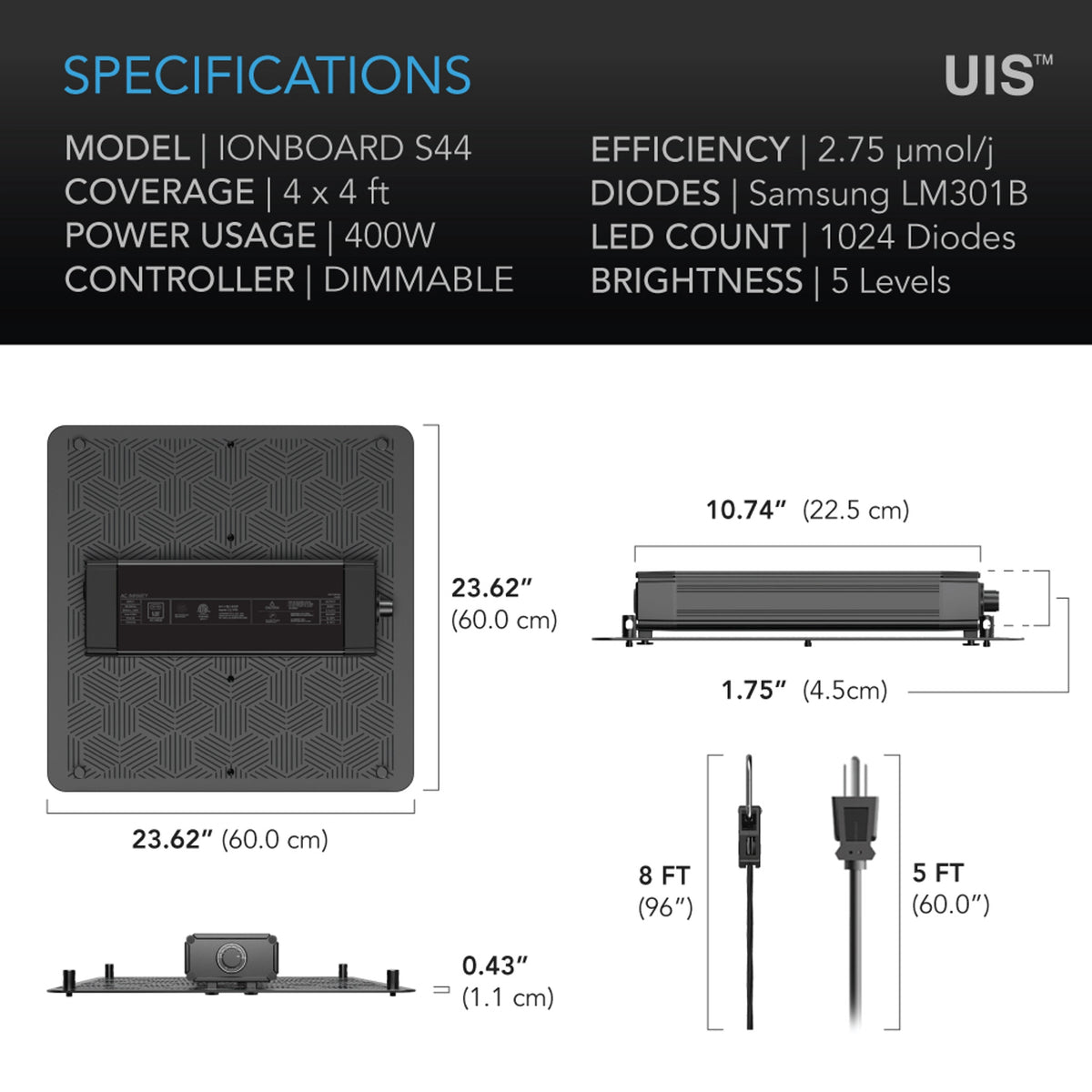 Ionboard S44 Specifications