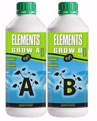 Nutrifield Elements Grow A &amp; B 1 Liter set Nutrients