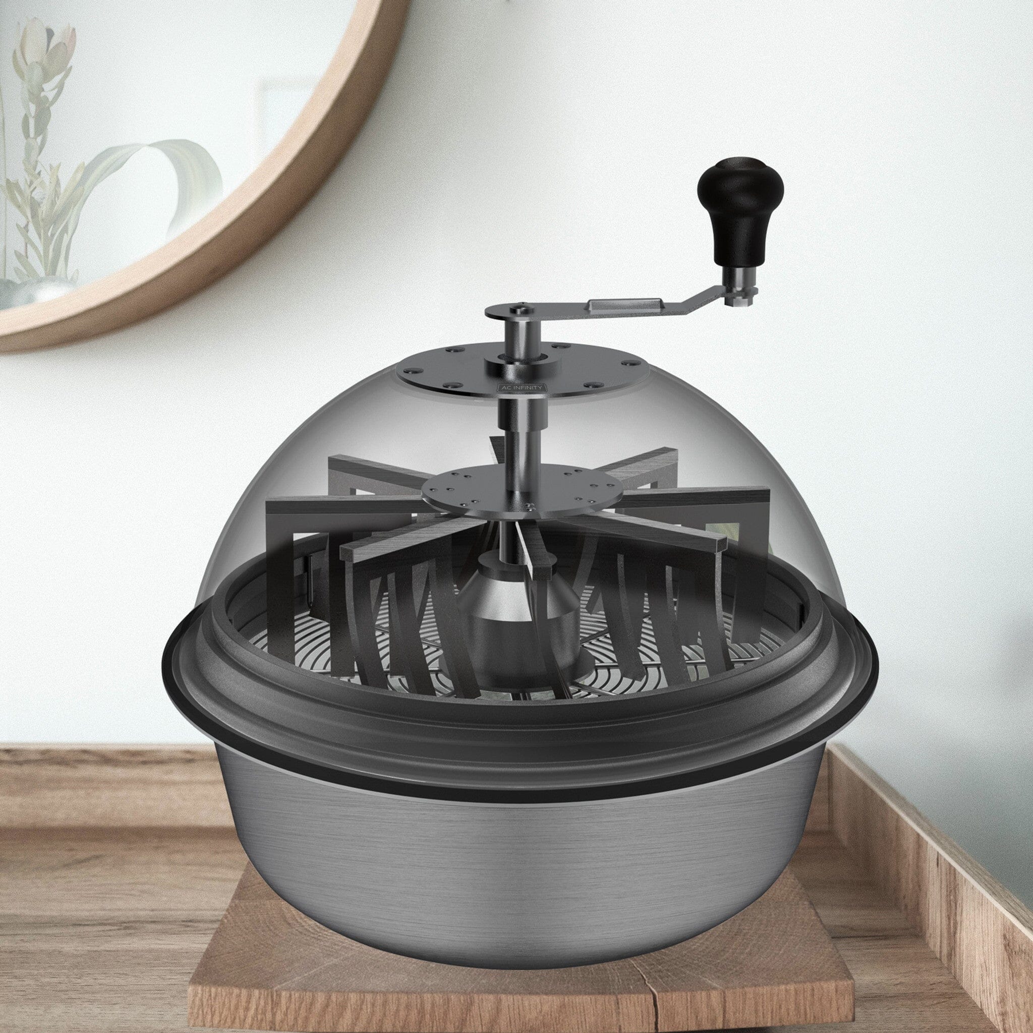 Bud Bowl trimmer, Twist spin cut with clear visibility dome, wet or dry product, 16 inch / 40.6 Cm - Quick Bloom Lights