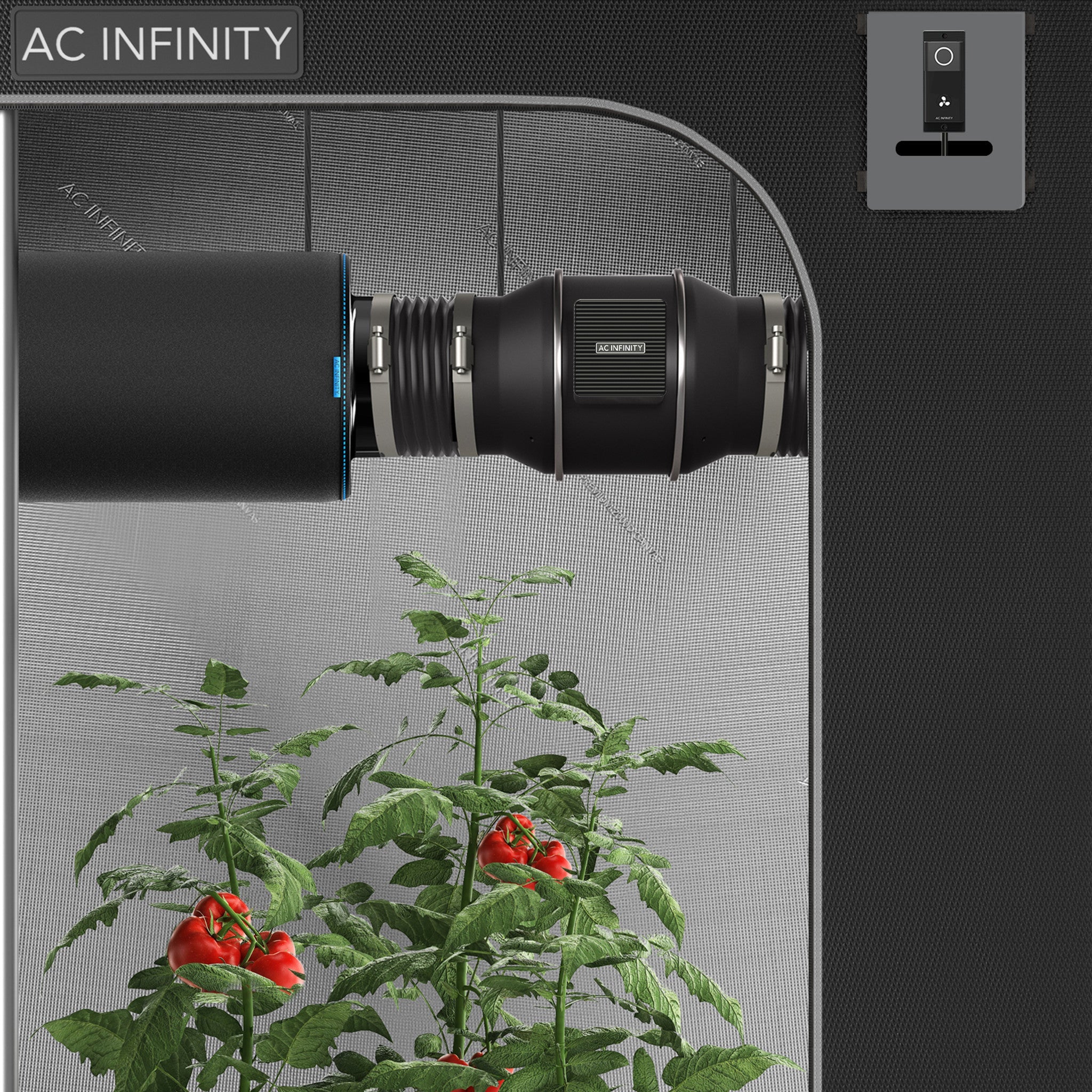 Cloudline PRO S6, AC Infinity, Quiet Inline Duct Fan With Speed Controller, 150 MM - Quick Bloom Lights