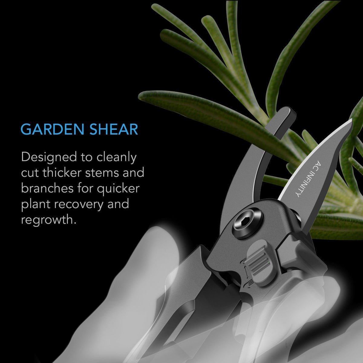 Stainless Steel Pruning Shear, 8” Bypass Blades - Quick Bloom Lights