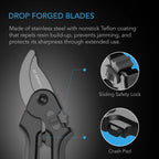 Stainless Steel Pruning Shear, 8” Bypass Blades - Quick Bloom Lights